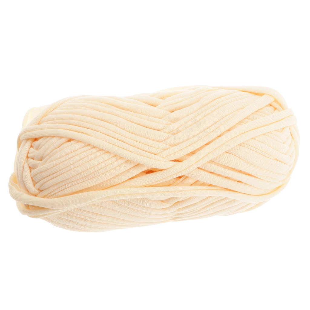 1 Skein Soft Polyester Fabric Yarn DIY Knitting For Hats Bags Toy Carpets