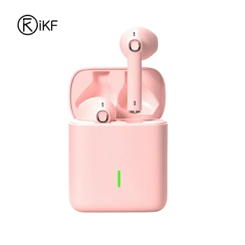 

iKF Find Plus pink wireless Bluetooth earphone 25 hours play time with charging case volume control earbuds for ios/Android