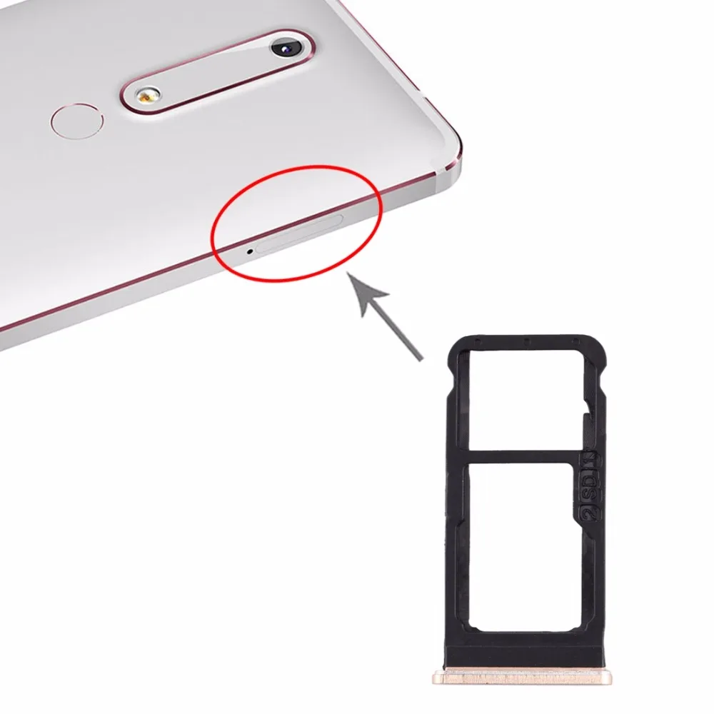 Лоток для sim-карт+ лоток для sim-карт/лоток для карт памяти Micro SD для Nokia 6,1/6()/TA-1043 TA-1045 TA-1050 TA-1054 TA-1068 TA
