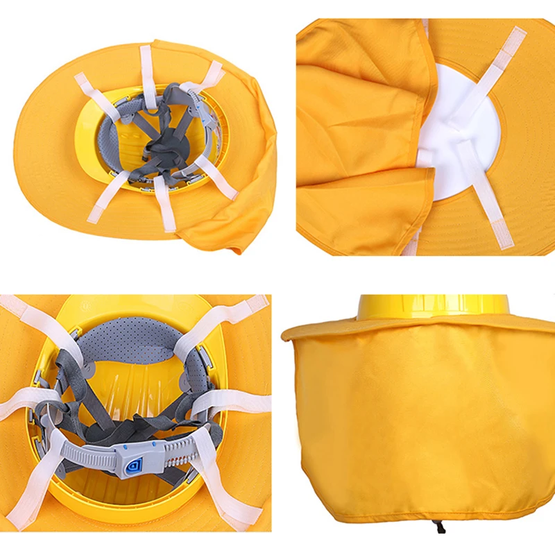 sun visor for safety helmet summer breathable multi-functional wide hat full shade visor construction anti-UV sun protection (13)