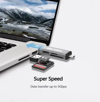 Usb Hub 3.0 Card Reader Usb Type-c Otg Card Reader Supports Sd Sdhc Sdxc Mmc Microsd T-flash Usb C Hub Adapter Usb 3.1 Hub 3 In1 usb hub 3 ports usb data transmission hub station ms m2 sd mmc tf card reader