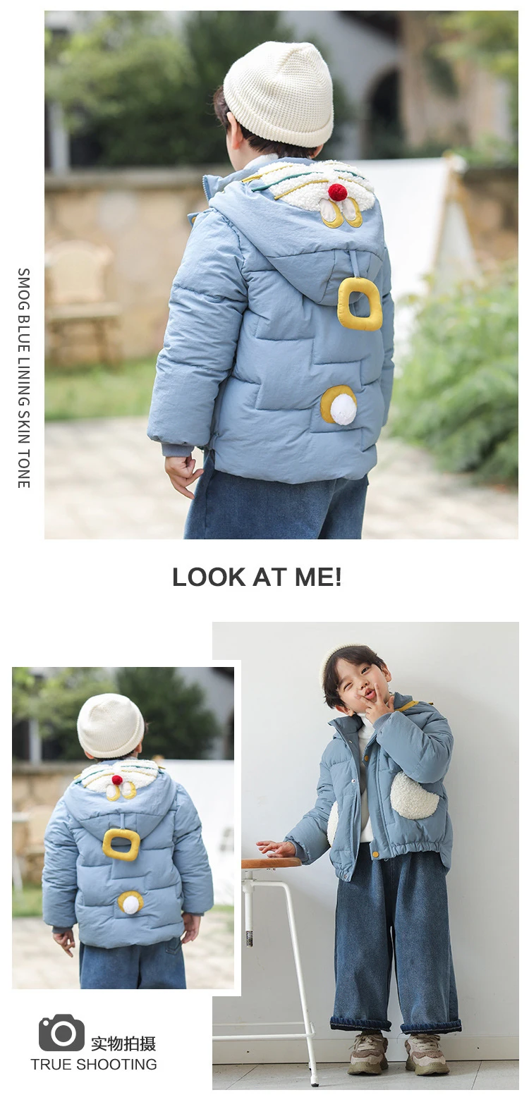 Children Boys Girls Jacket Autumn Winter Jacket Baby Toddler Coat Kids Warm Hooded Outerwear Clothes