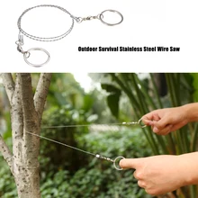 Outdoor Stainless Steel Wire Saw Emergency Equipment Survival Gear Tool Kit Hand Pocket Wire Saws for Camping Hiking Hunting