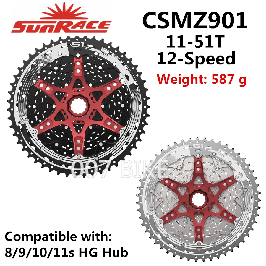 Sunracing CSMZ901 CSMZ601 toda la serie кассеты 12 Скоростей 11 51T CSMZ903 маховик S звездочки