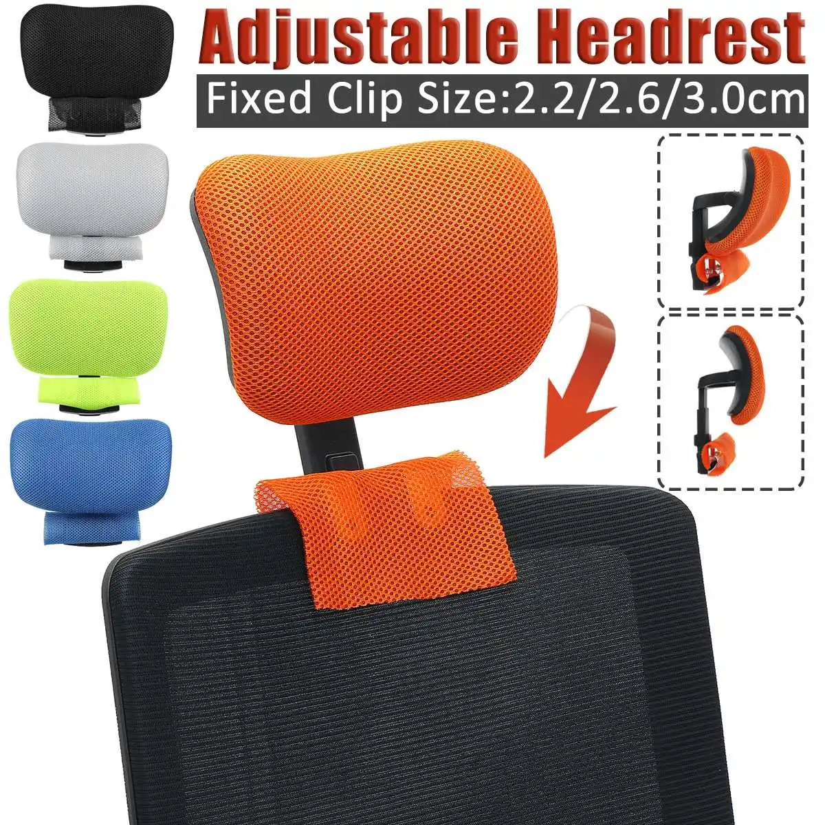 Reposacabezas ergonómico de malla ajustable para silla de oficina, soporte para  cabeza y cuello, almohada de protección, reposacabezas, cojín para dormir -  AliExpress