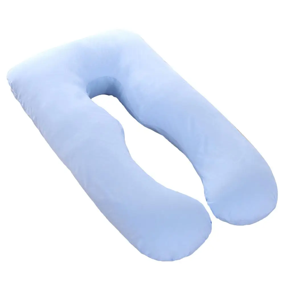 Европейская большая u-образная материнская наволочка для подушки, многофункциональная хлопковая наволочка для сна, 80*160 см - Цвет: Blue