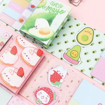 

Kawaii Sweet Fruit Lemon Peach Avocado Cake 6 Folding Memo Pad N Times Sticky Notes Memo Notepad Bookmark Gift Stationery