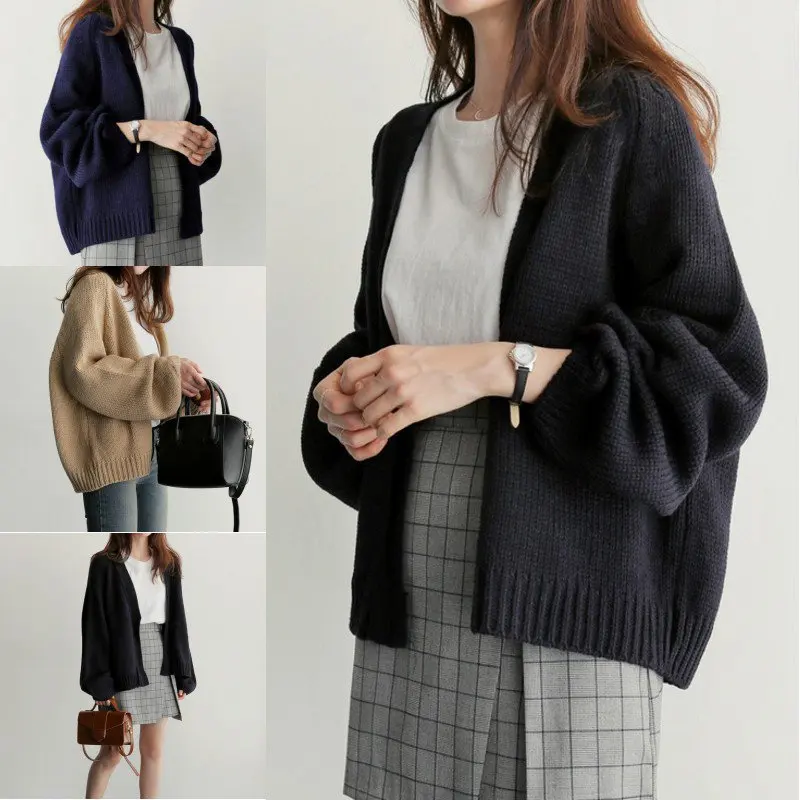 Women Autumn Korean Version Sweater Knitted Tops Cardigan Sweaters Loose Personality Comfort Warm Tops Sweater Top N01