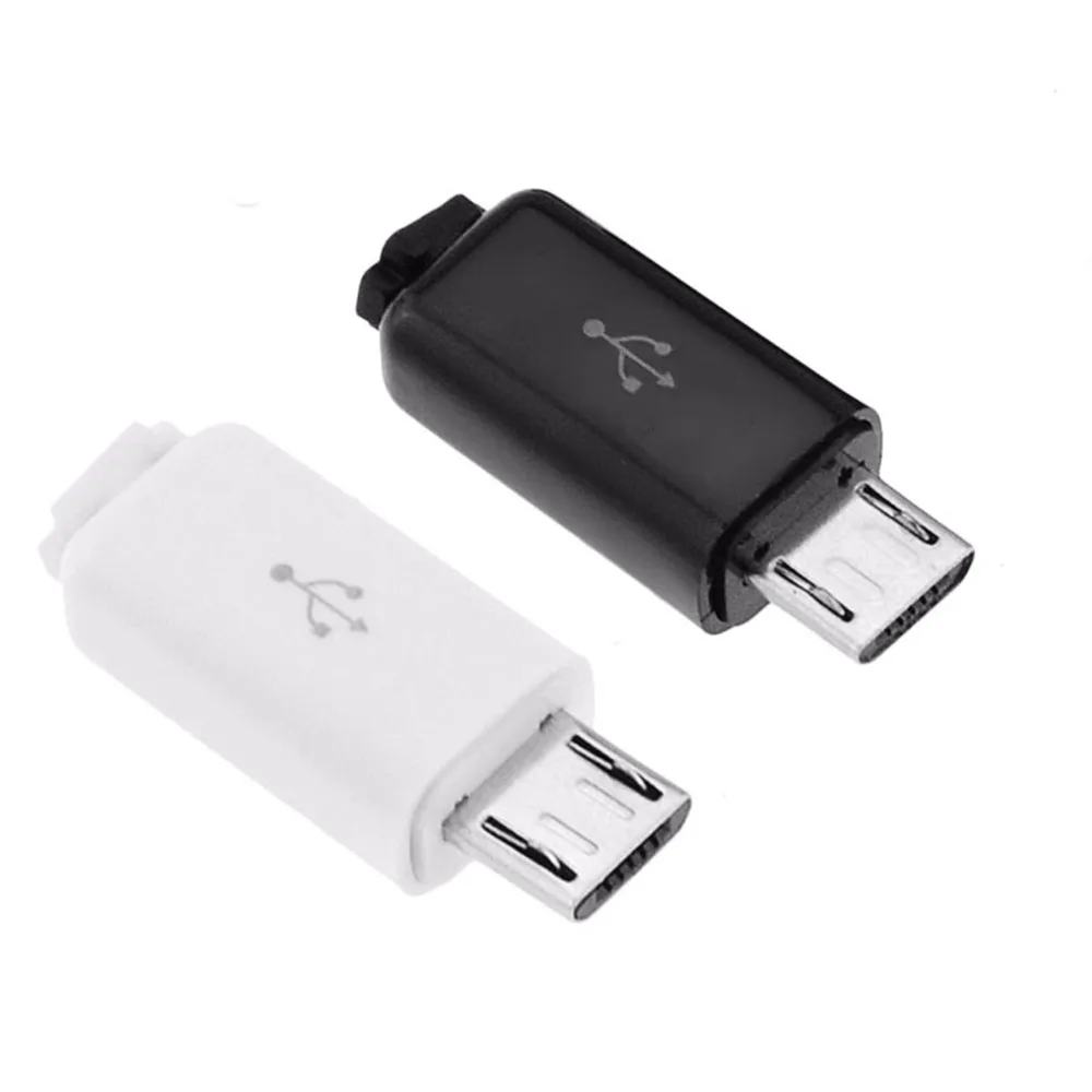 5 шт. 4 в 1 Micro USB 5P штекер разъема Черный/Белый Сварочные данные OTG интерфейс линии DIY кабель для передачи данных Аксессуары