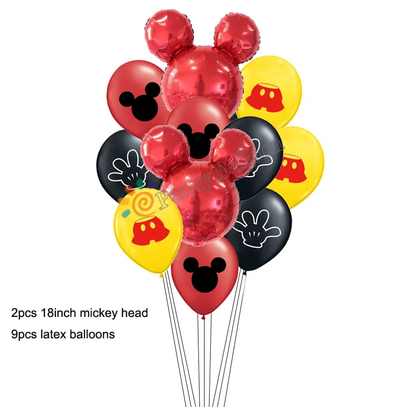 11 шт./лот Микки и Минни Маус Мышь Фольга надувные шары mickey латексный шар Baby Shower счастливые День рождения украшения Детские игрушки Globos - Цвет: Насыщенный сапфировый