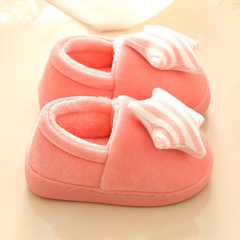 Baby Boys Girls Slippers Shoes Winter New Home Indoor Infant Toddler Shoes Children Slippers Thick Warm Plush Baby Slippers