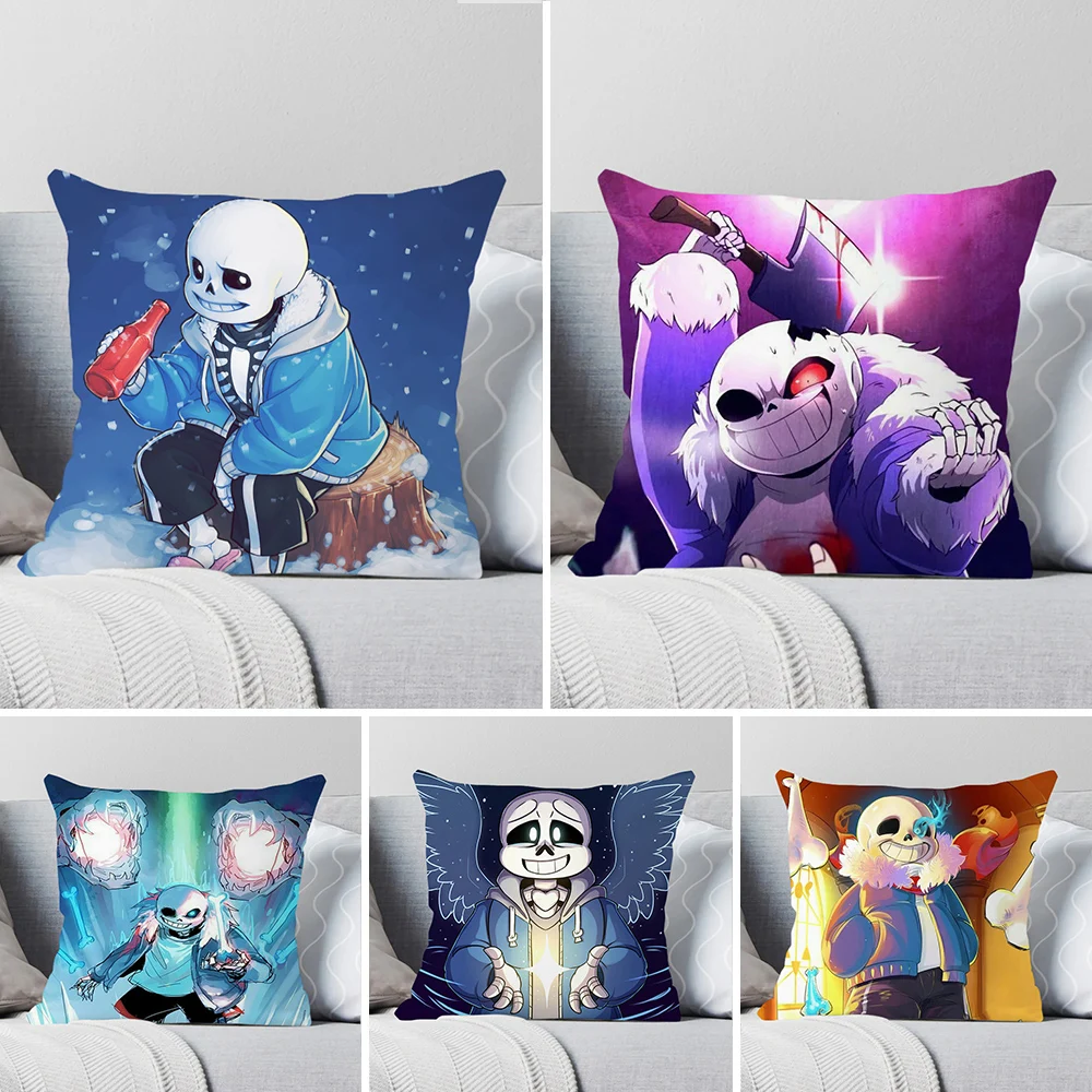 

Custom Pillowcase Anime Undertale Sans Double-sided 3D Printing Pillow Case for Home Christmas Decoration Sofa Cushion Cover