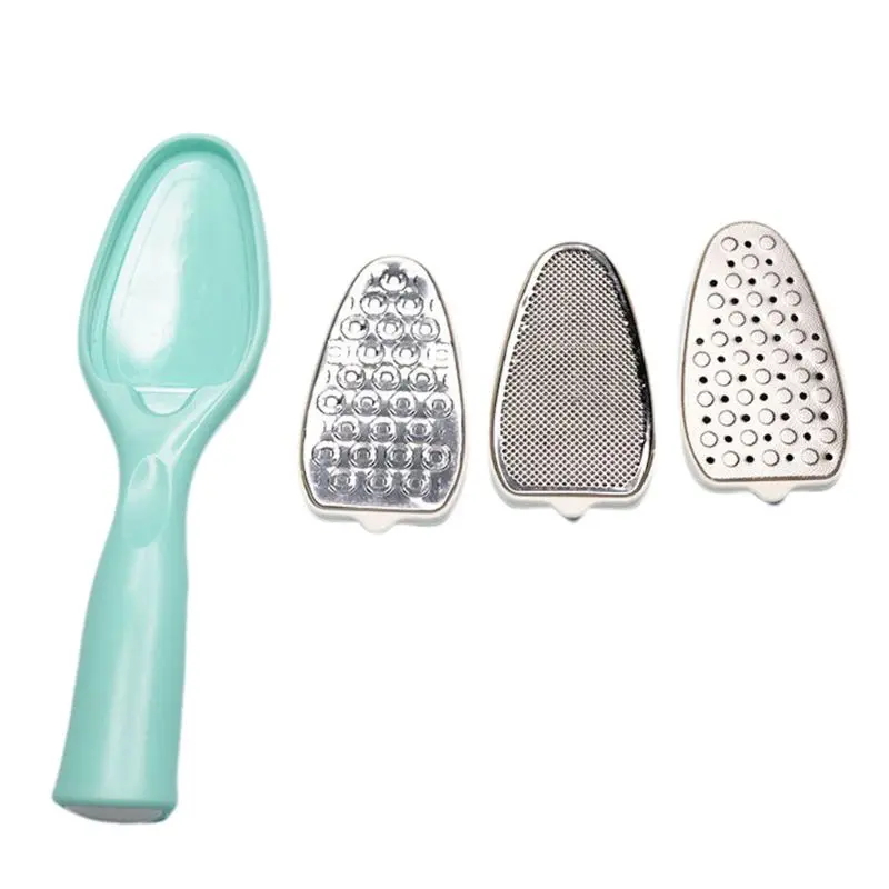

Stainless Steel Foot Scraper Dead Skin Callus Remover Pedicure Tool with 3 Files GXMC