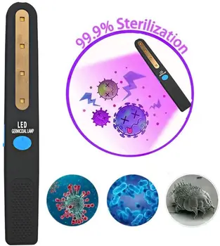 

Household uv lamps disinfection Battery Charging Portable sterilization UVC steralizer stick light disinfection Germicidal Lamp