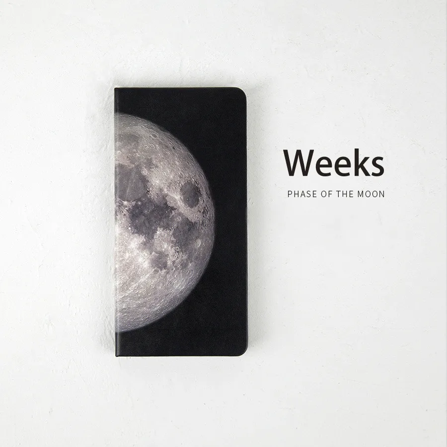 

Creative The Moon PU Leather Weekly Planner 160P Hobonichi Fashion Journal Agenda Free Shipping
