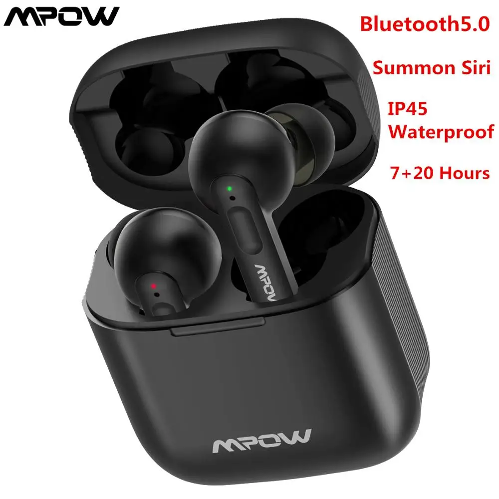 MPOW X3 Беспроводные Bluetooth 5 0 TWS водонепроницаемые наушники с микрофоном зарядный