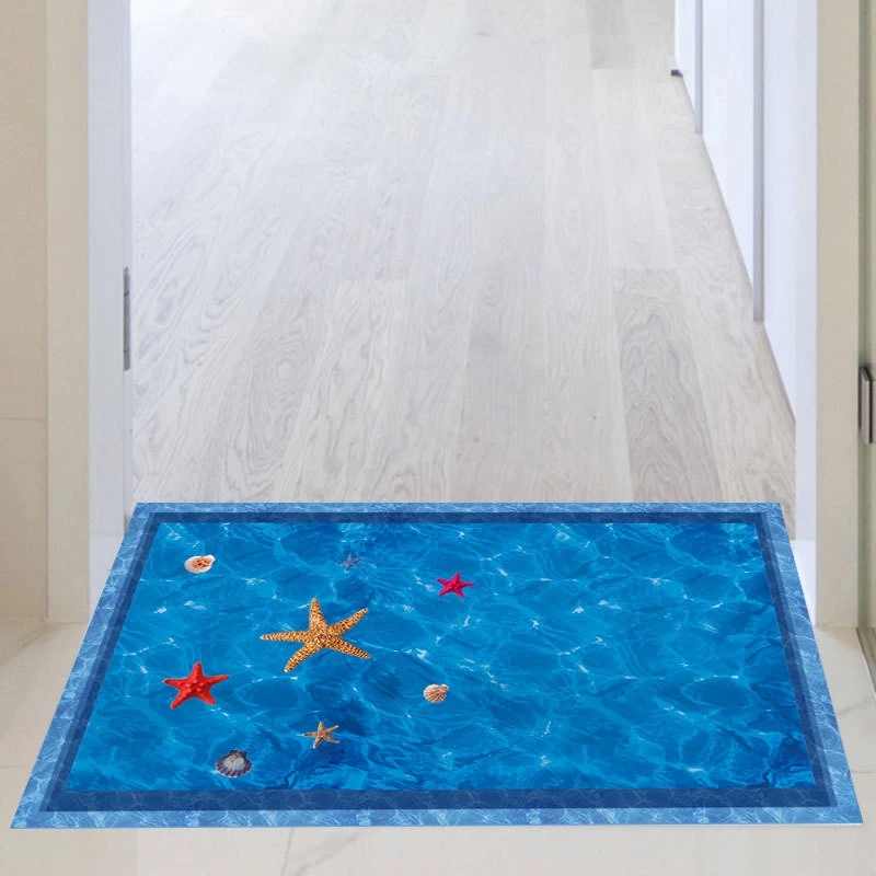 3D Морская звезда раковина плавательный бассейн Наклейка на стену пол наклейка ванная комната кухня пол украшение дома самоклеящаяся ПВХ наклейка