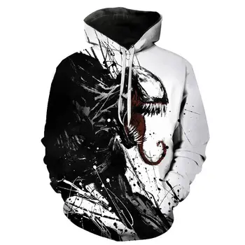 

New Men Women Children Hoodies Marvel 3D Printing Venom Casual Cool Hoody Sweatshirt Boy Girl Fashion Streetwear Hooded Pullover