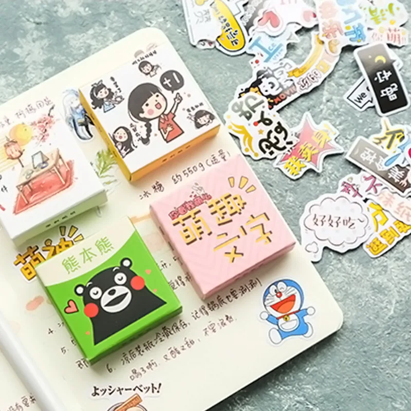 40 шт./кор. мультфильм Doraemon милый стикер Клей Журнал DIY наклейки для дневника этикетка Скрапбукинг Уплотнительная наклейка школьные поставки