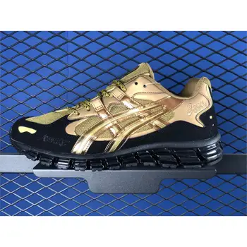 

Asics AWAKE GEL-KAYANO 5 360 Men Gold Black Embroidery Running Shoes,Cushioning Outdoor Sports Track Marathon Sneakers