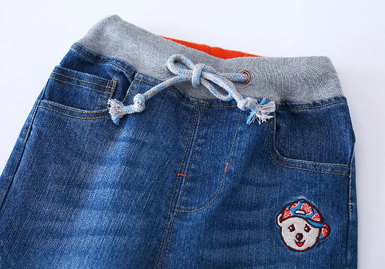 Children Jeans 18 Autumn New Style Children Elasticity Embroidered Cowboy Trousers 100-140