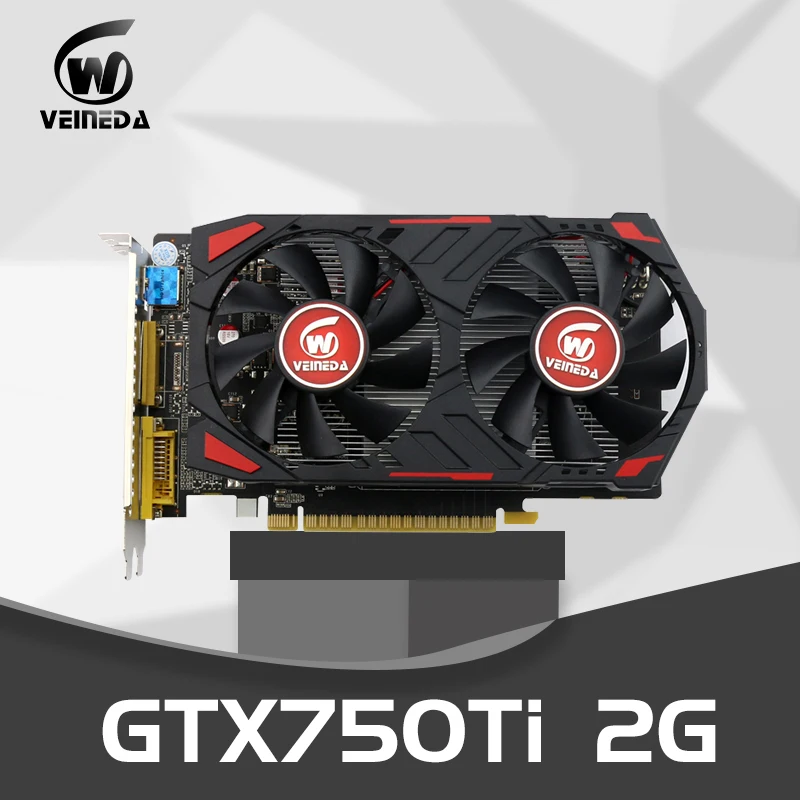 VEINEDA Graphics Cards GTX 750 Ti 2G GDDR5 128 Bit PC Desktop Refurbished Video Card Graphics Cards For nVIDIA Geforce Games