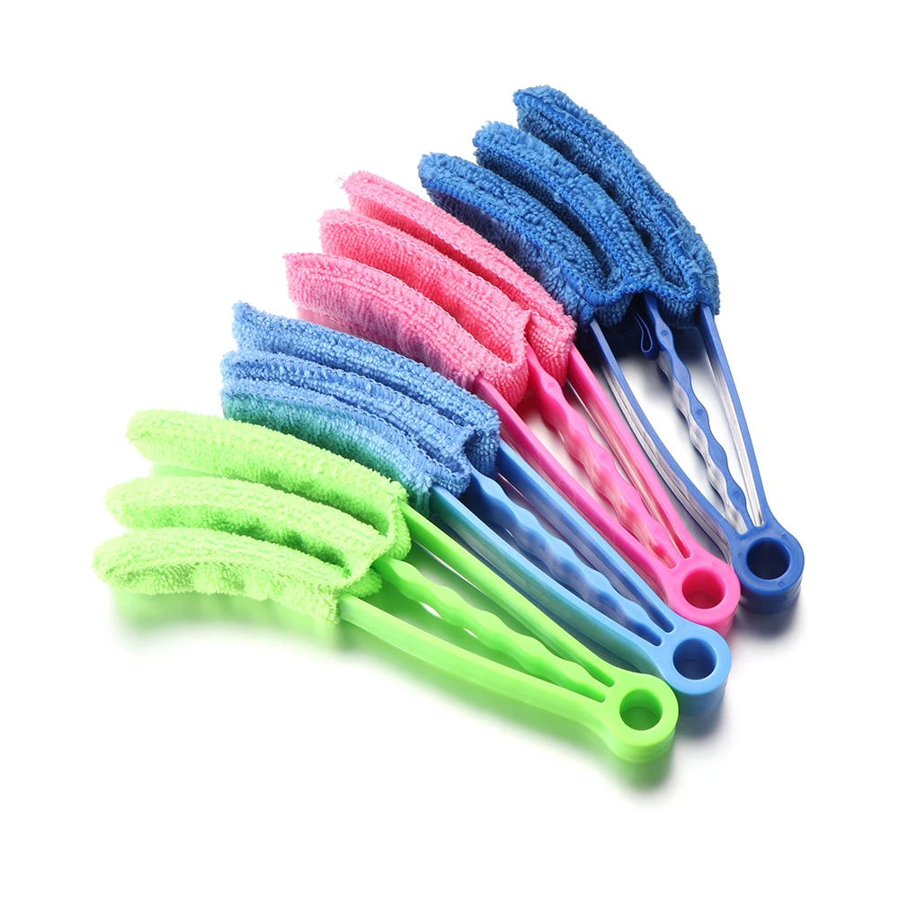 Microfiber Removable Washable Cleaning Brush Clip Household Duster Window  Leaves Blinds Cleaner Brushes Tool