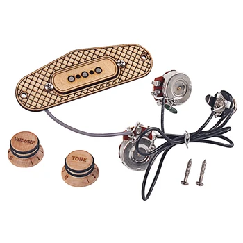 

Pickup Wiring Kit PIckup Piezo Sensitive Transducer Pickups Prewired Amplifier for Cigar Box Guitars and Acoustic Instruments