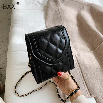 

[BXX] Mini PU Leather Crossbody Bags For Women 2020 Chain Brand Designer Shoulder Messenger Bag Female Travel Handbags HI895