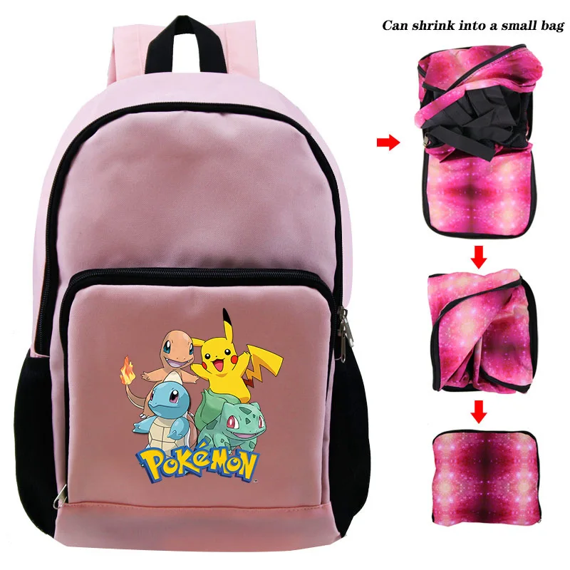 photo colour Большое пространство для мальчиков с героями аниме; рюкзак Pokemon Пикачу принт детская школьная сумка для мальчиков и девочек подросткового возраста школьные ранцы детский рюкзак сумка для книг - Цвет: photo colour