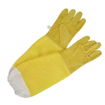 

1 Pair of Gloves Professional Durable Special Practical Bee Proof Gloves Sheepskin Gloves Accessory Beekeeping Tool