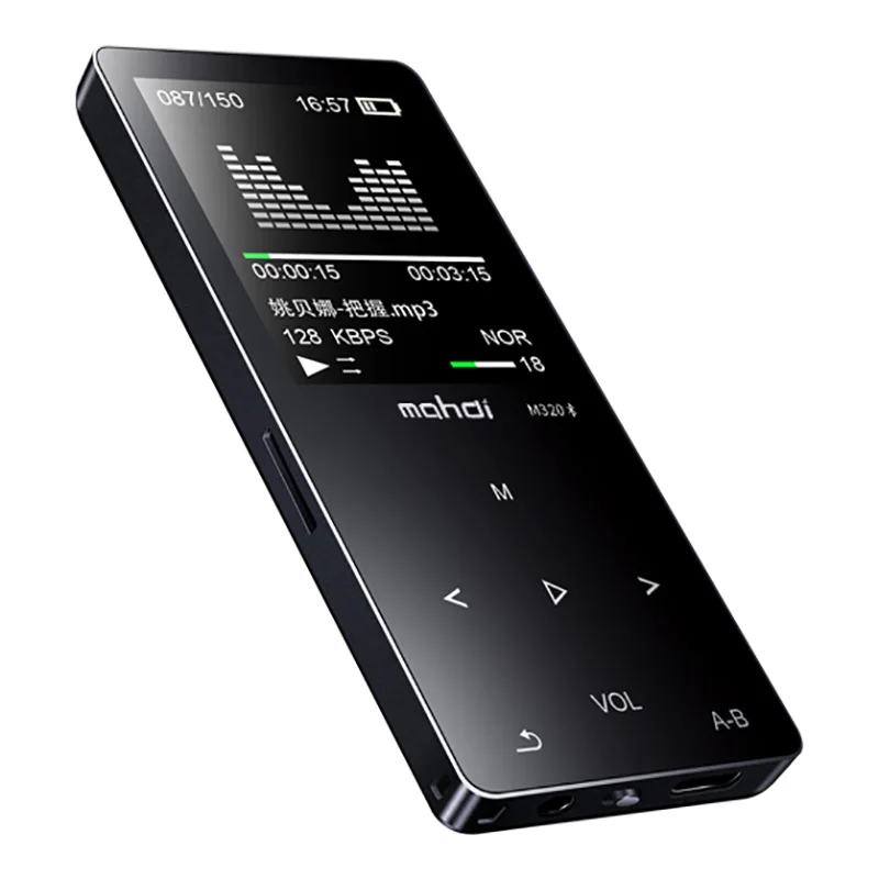 Оригинальный металлический mp3 плеер с сенсорным экраном Bluetooth 8 Гб Встроенный