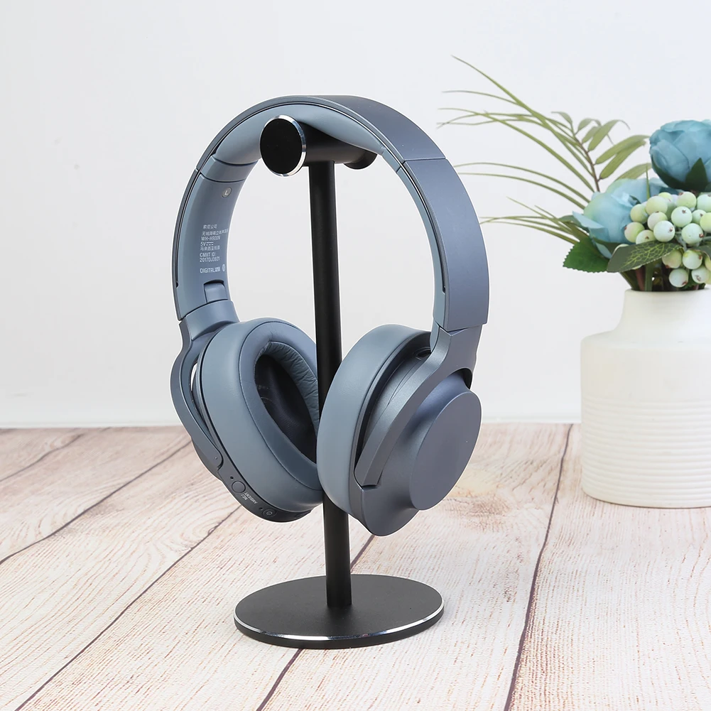 Portable Aluminum Alloy Headphone Desktop Stand Hanger Head Mounted Hook Non slip Earphones Display Holder Accessories