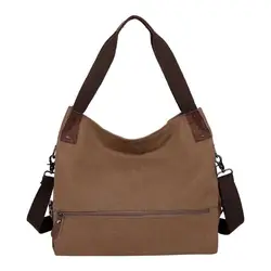 Большая вместительная Женская Холщовая Сумка, повседневная парусиновая сумка на плечо, винтажная сумка через плечо, женская сумка для