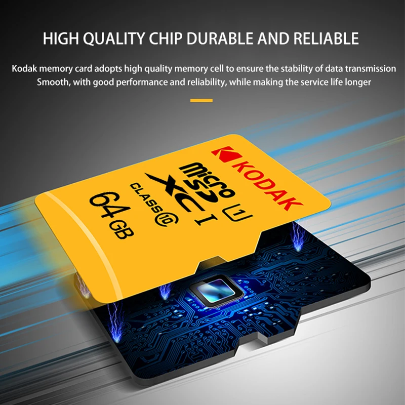 Флэш карта памяти KODAK U1 128 ГБ 64 32 16 Micro SD высокоскоростная TF/SD класса 10 памяти|Карты