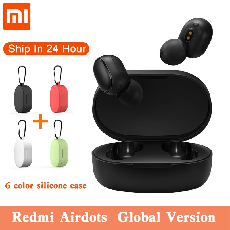 Online Xiaomi Redmi Airdots Bluetooth 5,0 auriculares inalámbricos de oído bajo estéreo Tap Control auriculares con micrófono auriculares