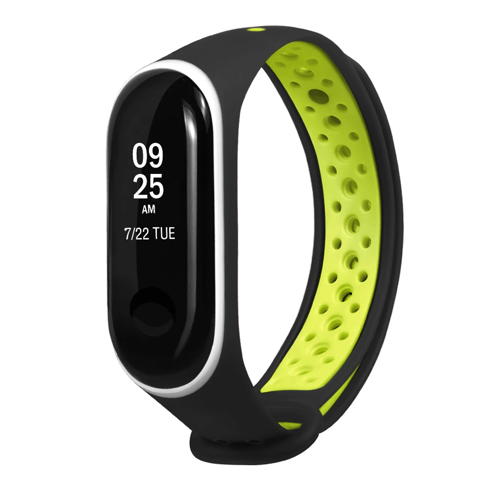 100 шт./упак. для Mi Band 4 Ремешок Браслет для Mi 3 Mi 4 ремешок силиконовые спортивные для Mi Band 4 браслет аксессуары