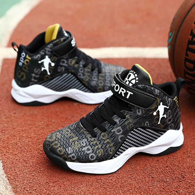 PINSEN Autumn Winter Kids Basketball Shoes boys Sneakers Non-slip Casual Children Shoes Boy Sneakers Breathable Sport Shoes