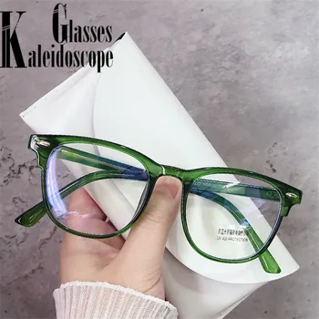 

Blue Light Blocking Computer Glasses Frame Women Men Optical Prescription Spectacle frames Transparent Green Fake Eyeglasses