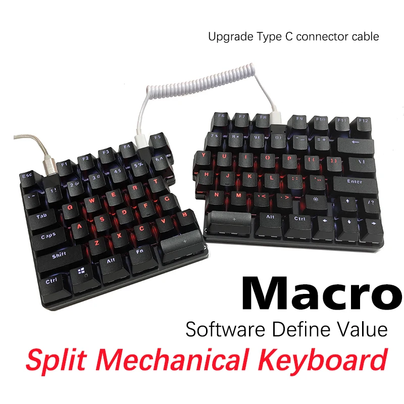 Macro Function Full Size 78Key Keyboard New Upgrade Separate Mechanical ...