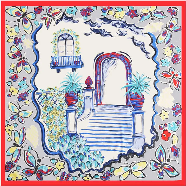 100-Twill-Silk-Women-Scarf-Fashion-Paris-Garden-Print-Stoles-Square-Bandana-Luxury-Brand-Kerchief-Female.jpg_640x640