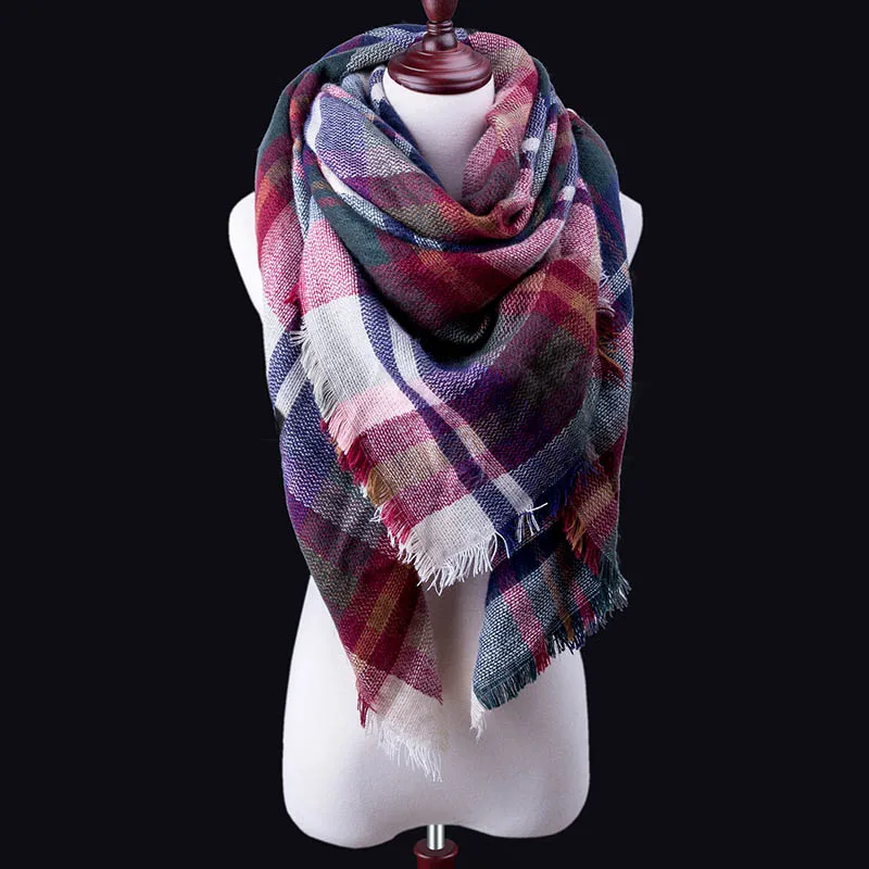 Женский зимний шарф для женщин кашемировый шарф и шаль женское одеяло тёплый шарф-шаль поддержка опт и розница - Цвет: B28