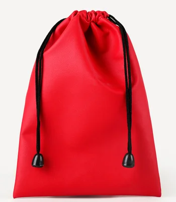 

10pcs/lot 11x17.5cm Black/Red/Blue/Coffee/Grey New Waterproof Drawstring PU Leather Bags Wedding Gift Headset Organizer Bag