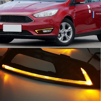 

CSCSNL1Pair car styling For Ford Focus 4 2015 2016 2017 2018 LED DRL Daytime Running Lights LED Daylight Fog light waterproof