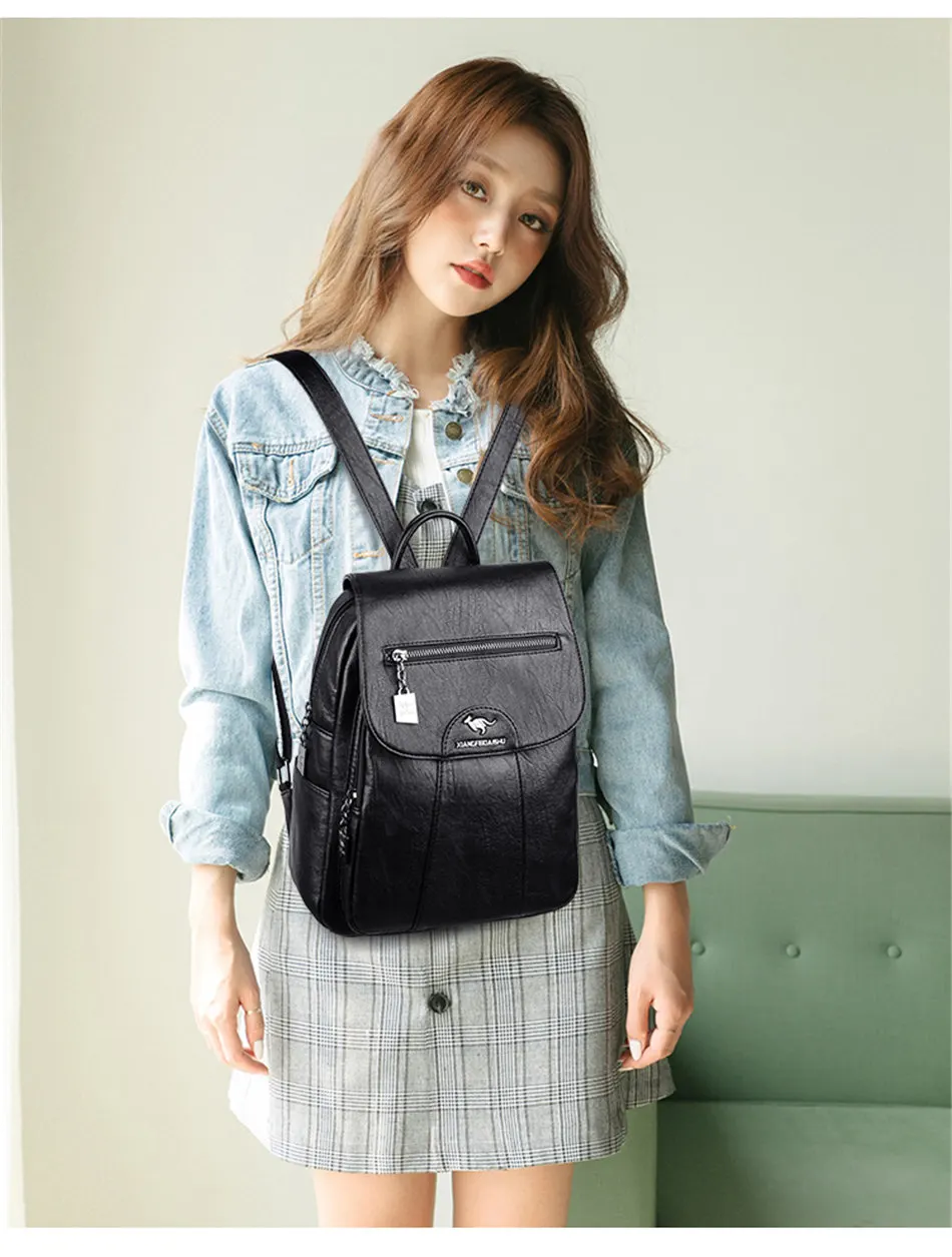 Высококачественный рюкзак для путешествий, женский модный рюкзак из мягкой кожи, Женский Повседневный Рюкзак, молодежные школьные сумки для девочек, mochila feminina