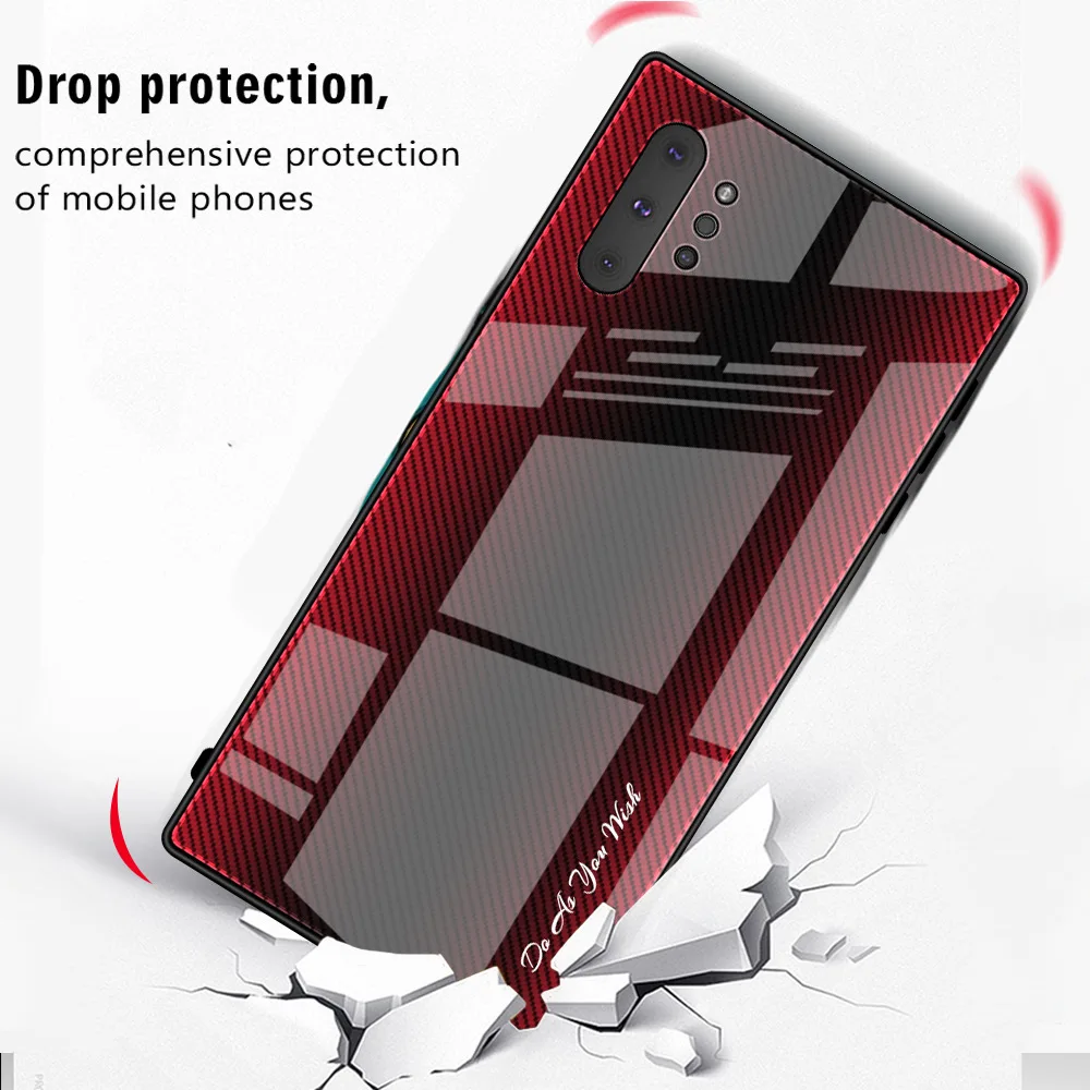 Чехол из закаленного стекла с градиентом OTAO для samsung S10 S9 S8 Plus S10e A50 A70 Note 8 9 10 Pro, стеклянная задняя крышка, чехол-бампер из ТПУ