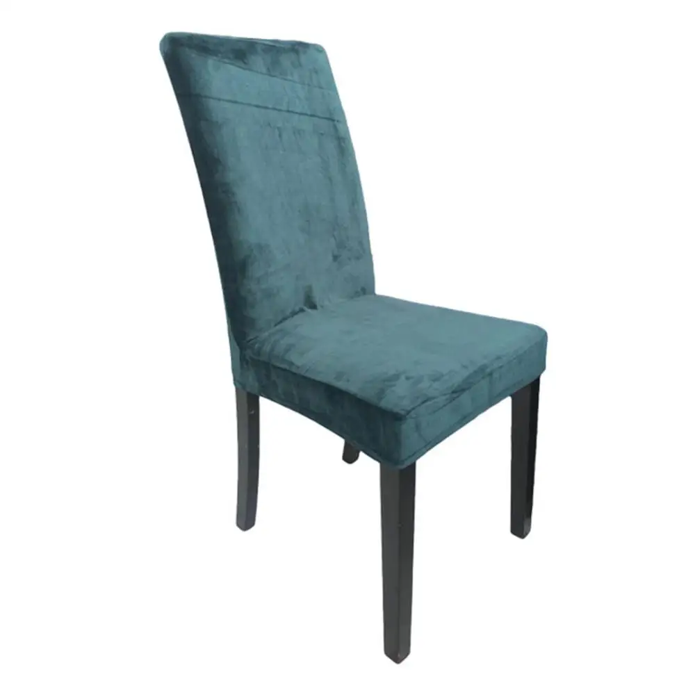 Meijuner чехлы на стулья Бархатные эластичные Чехлы для столовой однотонные плюшевые чехлы на стулья из спандекса защита для дома столовой Y383 - Цвет: deep blue
