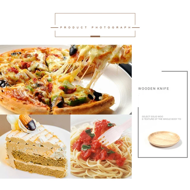 100 db Eldobható Szúrós Kanálkés Szalma Kefével Fa Villák Komposztálható Bambuszlemezek Party Piknik Konyha Karácsony - Image 5