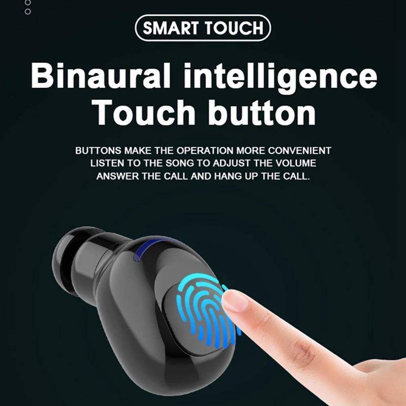W12 Wireless Mini Bluetooth Headphone 5.0 Sport Waterproof Headset Portable Charging Box Music Earphone For Wearable Devices