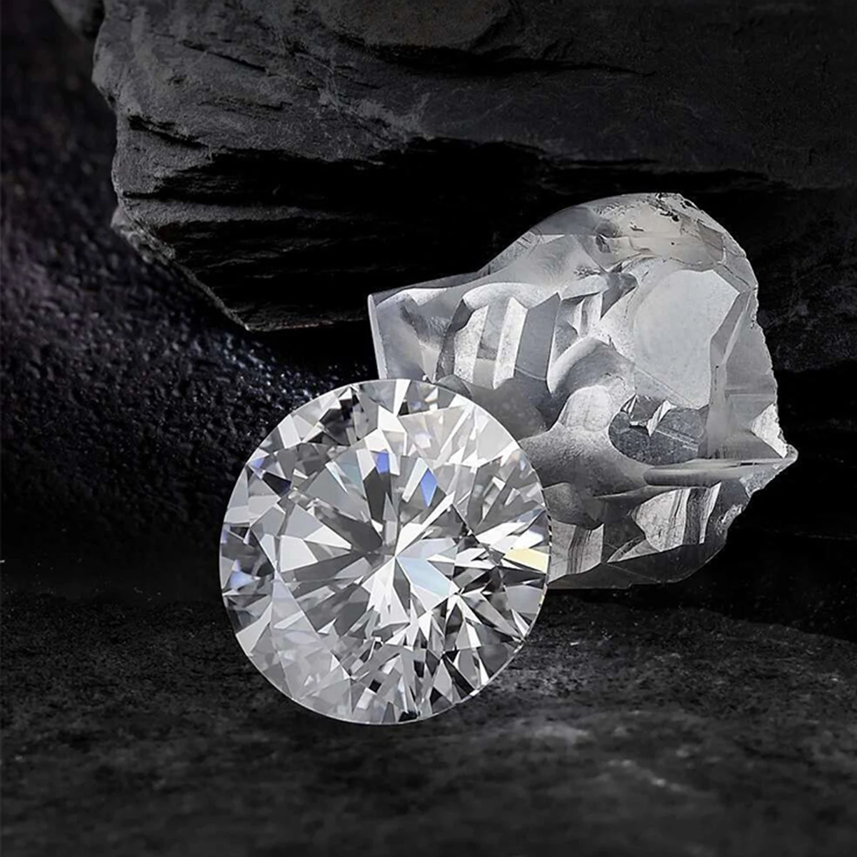 Real 0.1ct ~ 0.5ct D Color VS1 CVD HPHT Lab Grown Diamond Loose Gemstone Pass Test Wedding Earrings Ring Necklace DIY Material